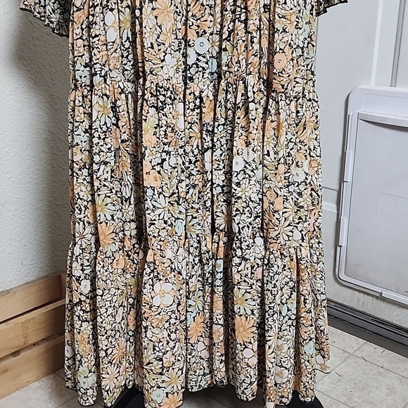 Free People Feeling Groovy Floral Maxi Dress XS Boho Prairie - Picture 7 of 12